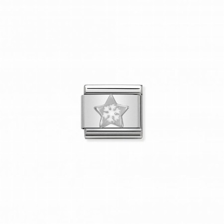 Nomination Silver Star with Snowflake Composable Charm